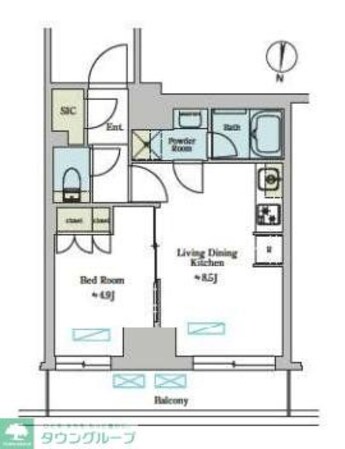 Brillia ist 池尻大橋の物件間取画像